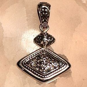 Bali Scroll Sterling Silver Pendant